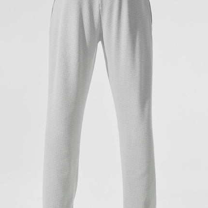 alo Men's Elevate Waffle Straight Leg Pant - Athletic Heather Grey