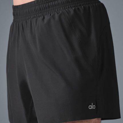 alo Men's 5" Adapt Running Short - Black