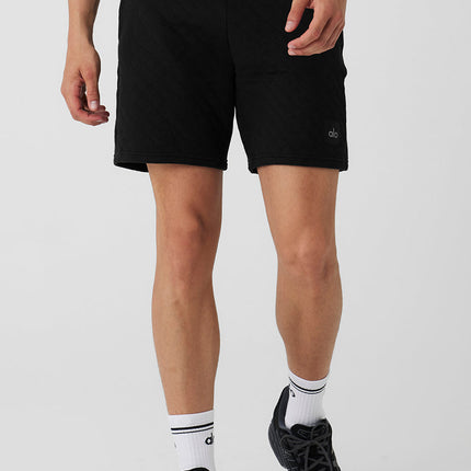 alo Men's Quilted Stadium Short - Black