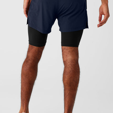 alo Men's 5" Revival 2-in-1 Short - Navy/Black