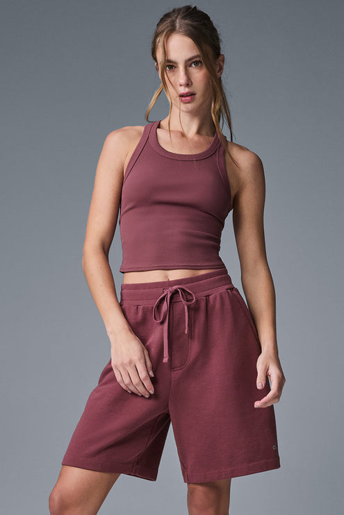 alo Women's Chill Short - Burgundy Truffle