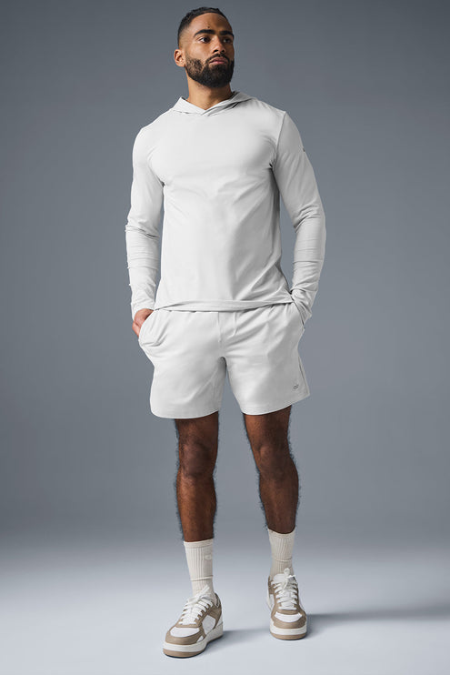 alo Men's 7" Conquer React Performance Short - White