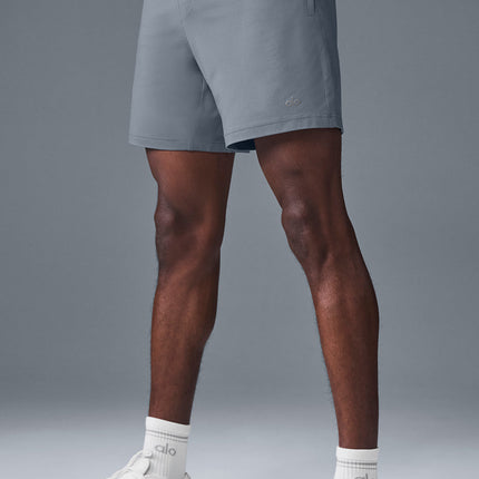 alo Men's 7" Conquer React Performance Short - Steel Grey