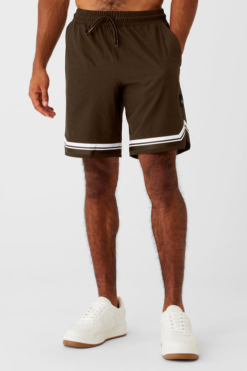 alo Men's 9" Traction Arena Short - Espresso