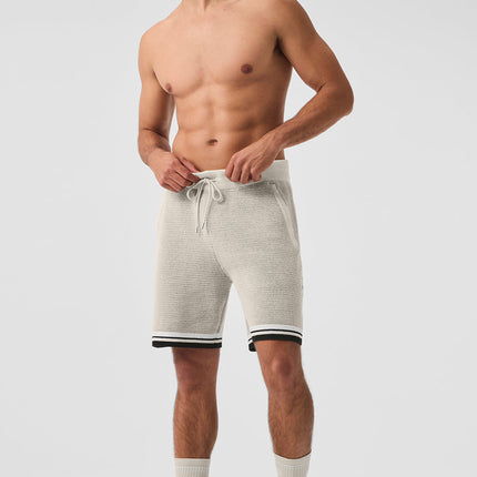alo Men's 7" Sports Club Sweater Knit Basketball Short - Bone