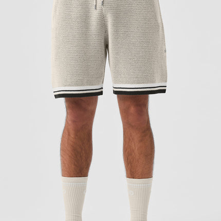 alo Men's 7" Sports Club Sweater Knit Basketball Short - Bone