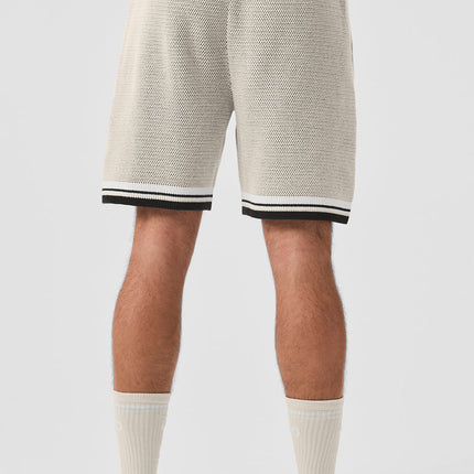 alo Men's 7" Sports Club Sweater Knit Basketball Short - Bone