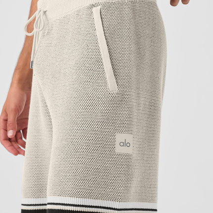 alo Men's 7" Sports Club Sweater Knit Basketball Short - Bone