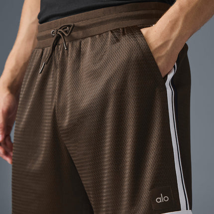 alo Men's 7" Key Mesh Basketball Short - Espresso