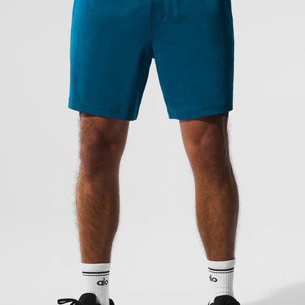 alo Men's Conquer React 2-In-1 Performance Short - Eclipse Blue/Black