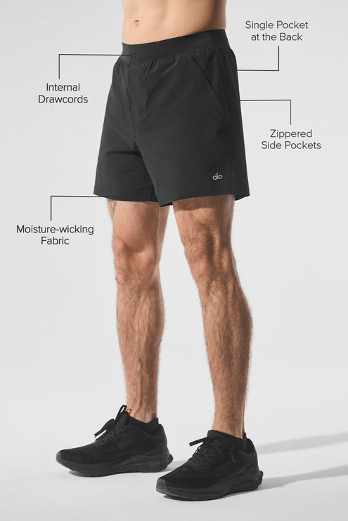 alo Men's 5" Repetition Short - Black