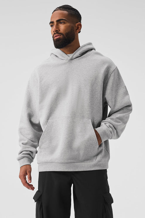 alo Men's Renown Heavy Weight Hoodie - Athletic Heather Grey