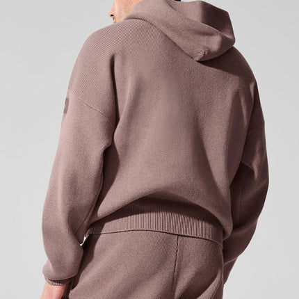 alo Men's Scholar Hooded Sweater - Mushroom Heather