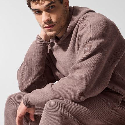 alo Men's Scholar Hooded Sweater - Mushroom Heather