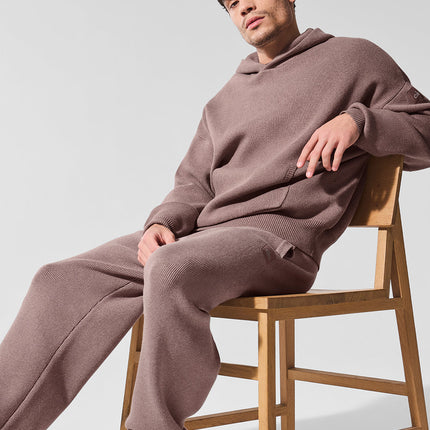 alo Men's Scholar Hooded Sweater - Mushroom Heather