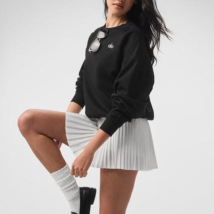 alo Women's Accolade Crew Neck Pullover Black