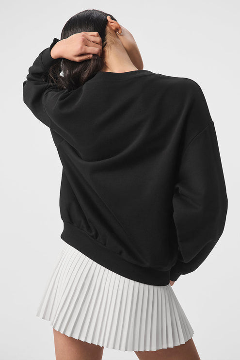 alo Women's Accolade Crew Neck Pullover Black
