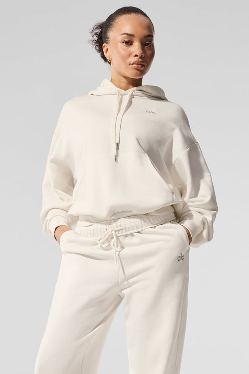 alo Women's Accolade Hoodie Ivory