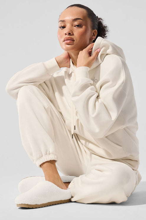 alo Women's Accolade Hoodie Ivory