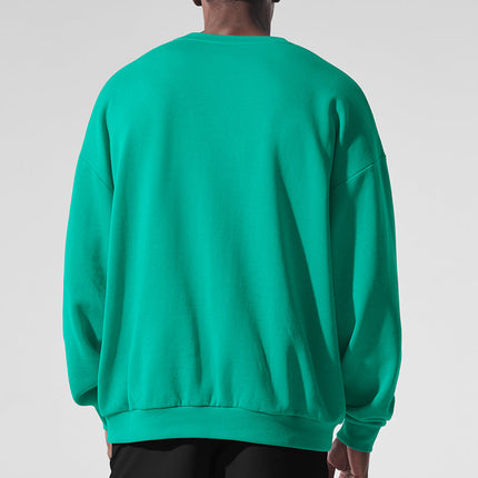 alo Men's Accolade Crew Neck Pullover - Spruce Green