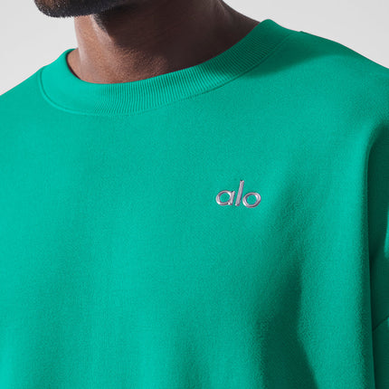 alo Men's Accolade Crew Neck Pullover - Spruce Green