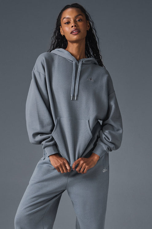alo Women's Accolade Hoodie Steel Grey