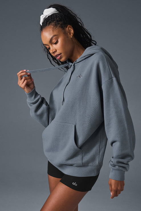 alo Women's Accolade Hoodie Steel Grey