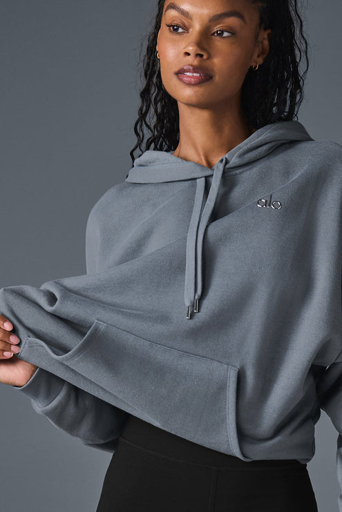 alo Women's Accolade Hoodie Steel Grey