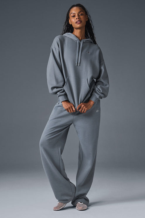 alo Women's Accolade Hoodie Steel Grey