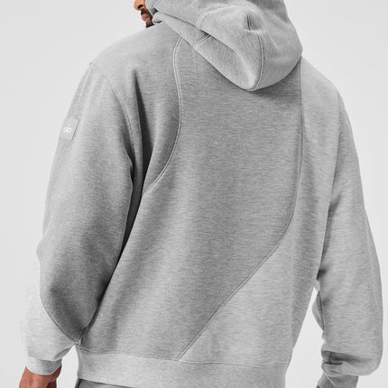 alo Men's Make Waves Hoodie - Athletic Heather Grey Tonal