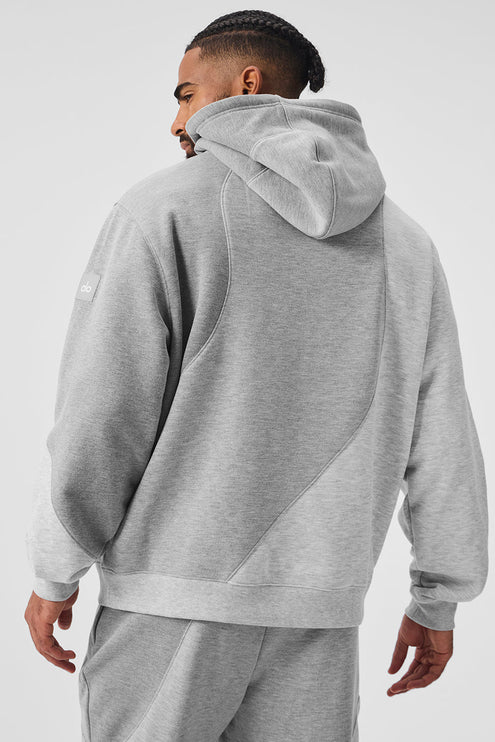 alo Men's Make Waves Hoodie - Athletic Heather Grey Tonal