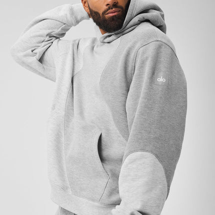 alo Men's Make Waves Hoodie - Athletic Heather Grey Tonal