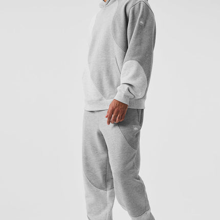 alo Men's Make Waves Hoodie - Athletic Heather Grey Tonal