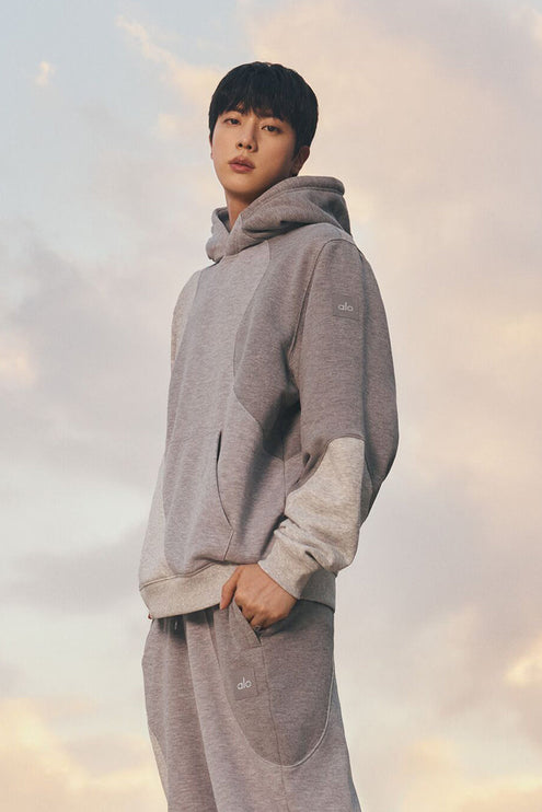 alo Women's Make Waves Hoodie - Athletic Heather Grey Tonal