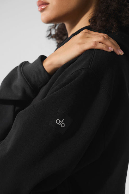 alo Women's Make Waves Hoodie - Vintage Black Tonal