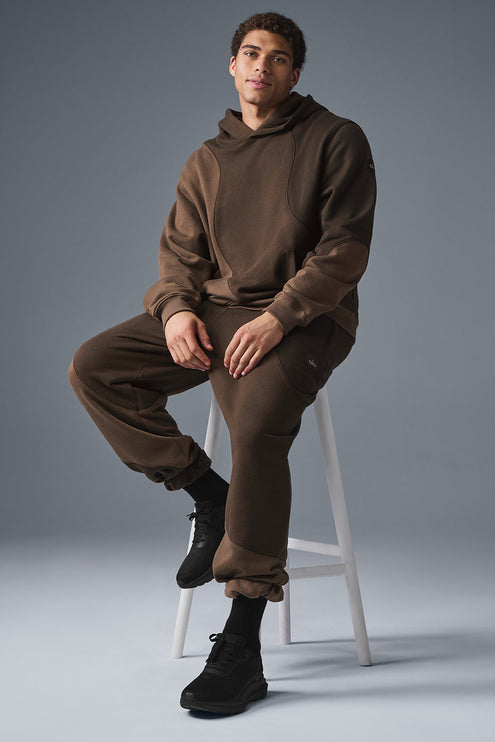 alo Men's Make Waves Hoodie - Espresso Tonal