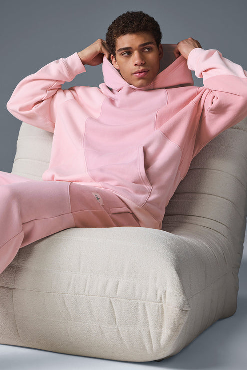 alo Men's Make Waves Hoodie - Sunset Pink Tonal