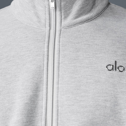 alo Men's Accolade 1/4 Zip Pullover - Athletic Heather Grey
