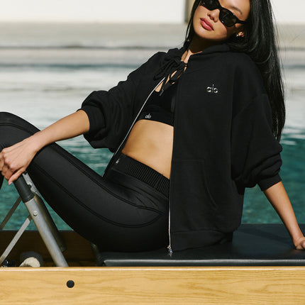 alo Women's Accolade Full Zip Hoodie Black