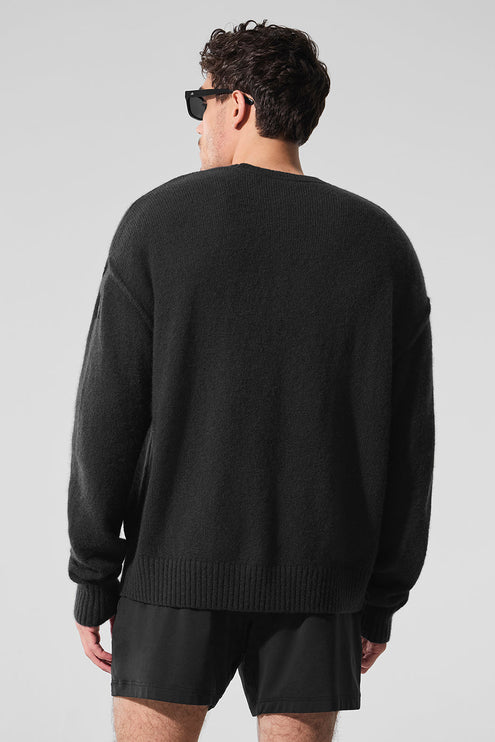 alo Men's New Class Cashmere Crewneck Sweater - Black