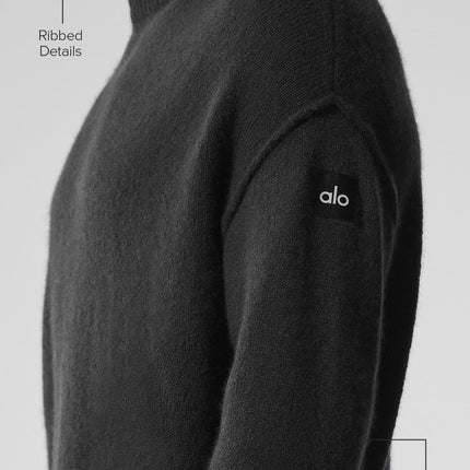 alo Men's New Class Cashmere Crewneck Sweater - Black