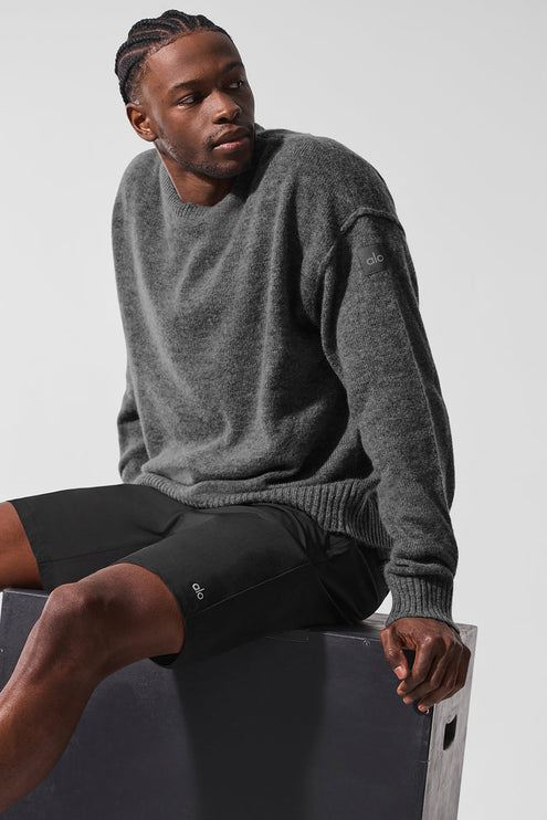 alo Men's New Class Cashmere Crewneck Sweater - Platinum Grey