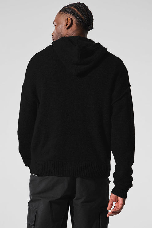alo Men's New Class Cashmere Full Zip Hoodie - Black