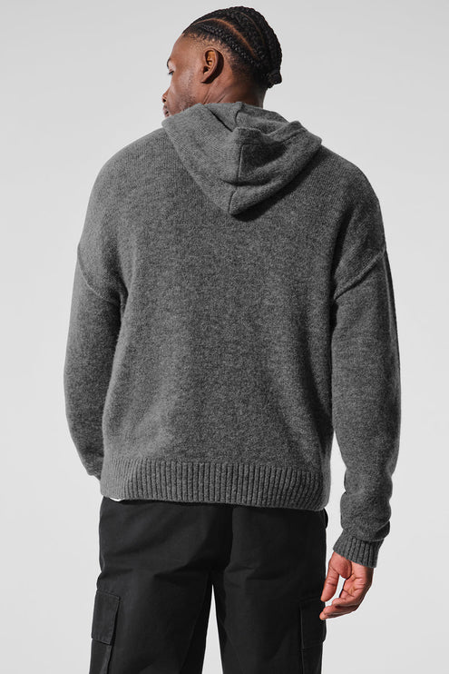 alo Men's New Class Cashmere Full Zip Hoodie - Platinum Grey