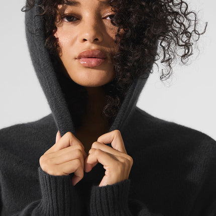 alo Women's New Class Cashmere Hoodie - Black