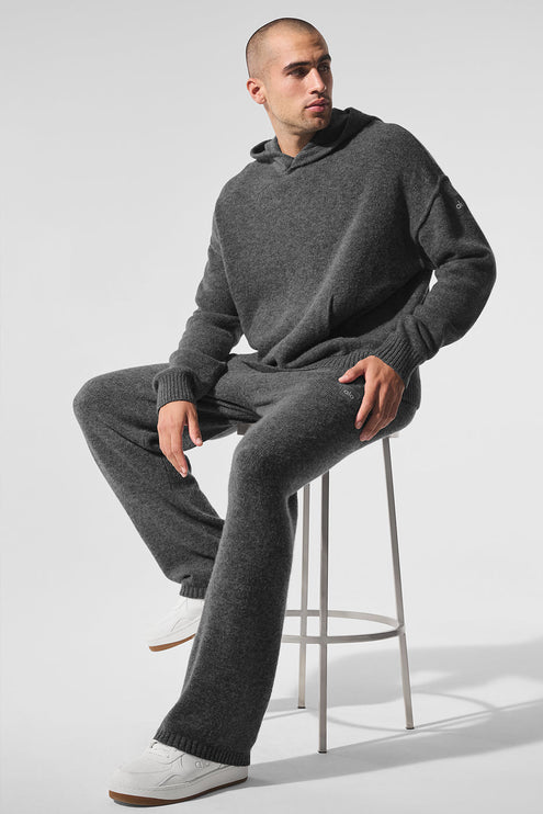 alo Men's New Class Cashmere Hoodie - Platinum Grey