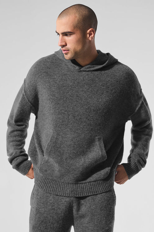 alo Men's New Class Cashmere Hoodie - Platinum Grey