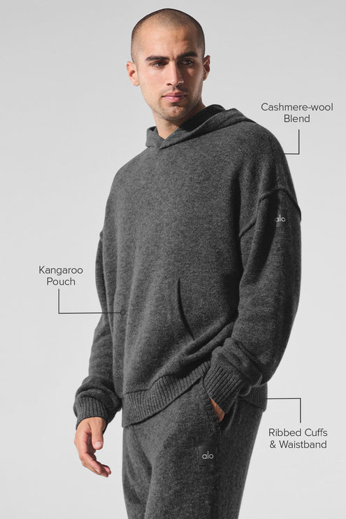 alo Men's New Class Cashmere Hoodie - Platinum Grey