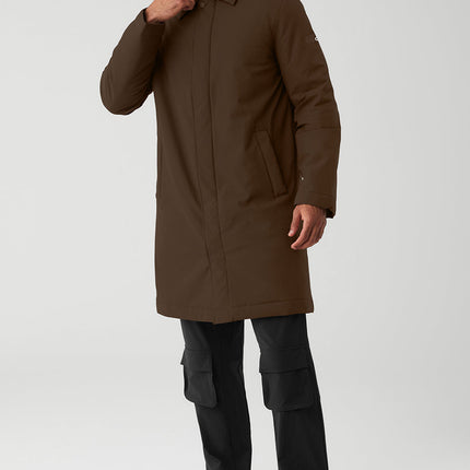 alo Men's Signature Overcoat - Espresso