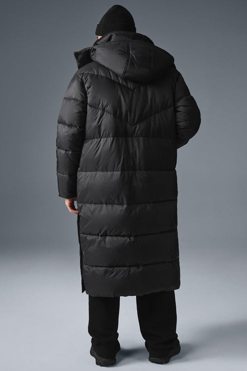alo Men's Gold Rush Puffer Trench - Black